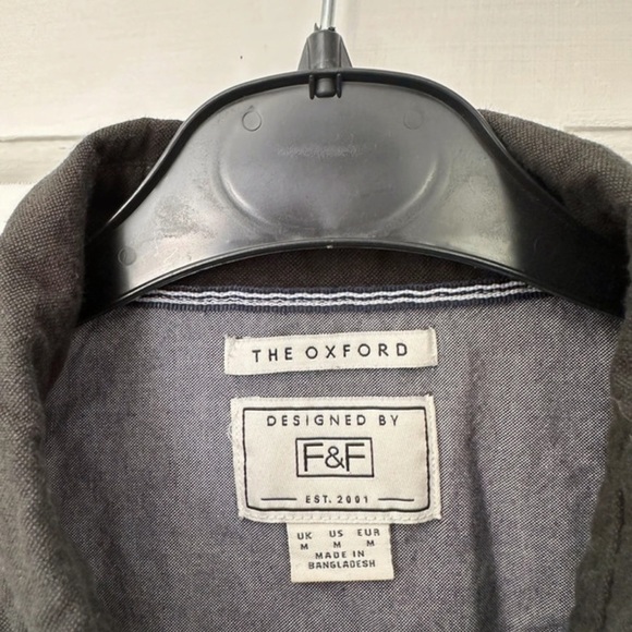 F&f Black shirt size M Oxford style - Picture 4 of 9